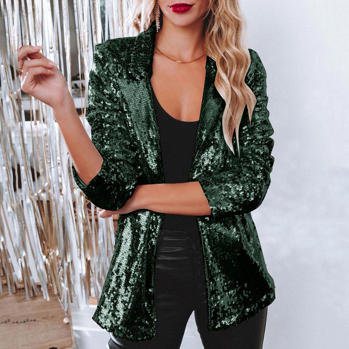 Miranda - Glänzender Paillettenblazer für Damen