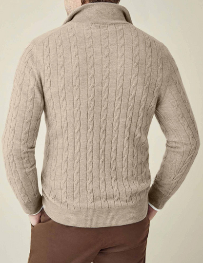 Zephyr - Pullover mit Zopfmuster und Reißverschluss