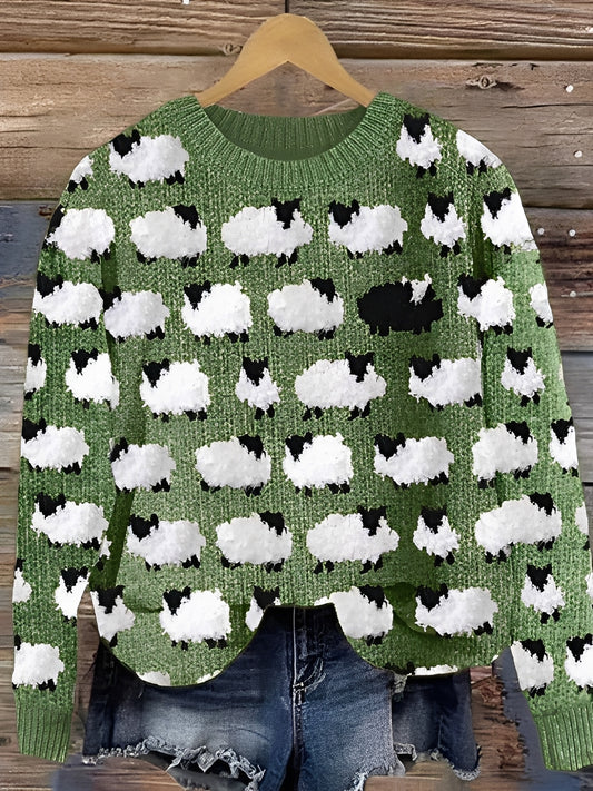 Tawnee - Warmer Wollpullover mit Print für Damen
