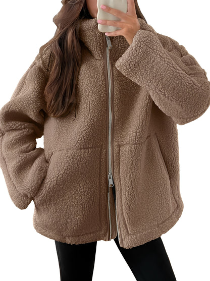 Rowena - Stilvolle Wolljacke mit Reißverschluss für Damen