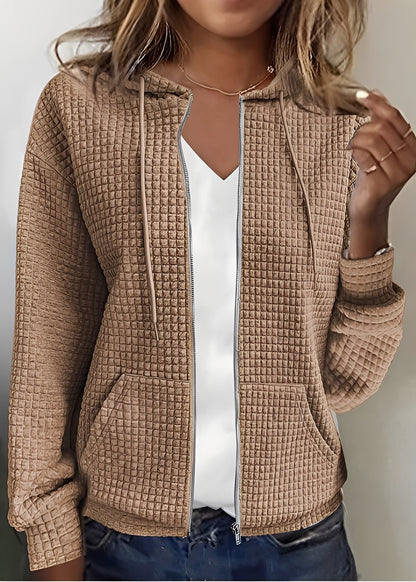 Katherine - Stilvoller Cardigan mit Kapuze und Taschen für Damen