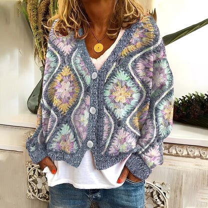 Nydia - Lässiger, weicher Pullover mit Aufdruck für Damen