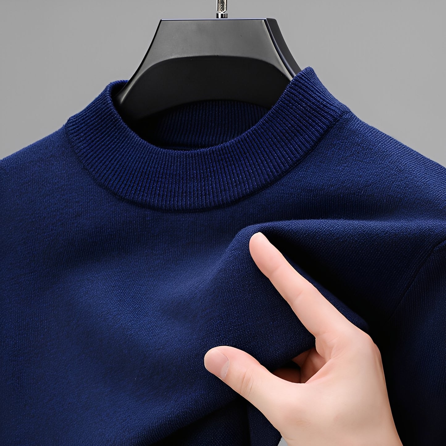 Davis - Lässiger Kaschmirpullover mit Saum für Herren