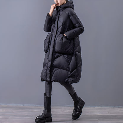 Ronnette - Lässiger Kapuzenmantel mit großen Taschen für Damen