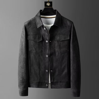 Wilbur - Klassische Lederjacke aus Wildleder für Herren