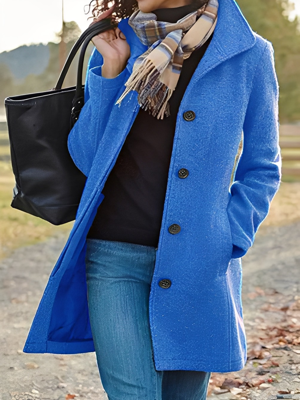 Jaclyn - Moderner, vielseitiger Tweedmantel für Damen