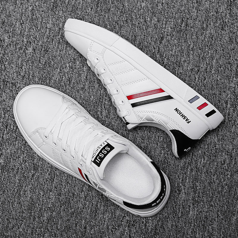 Noah - Weiße Herren-Sneaker mit Streifen