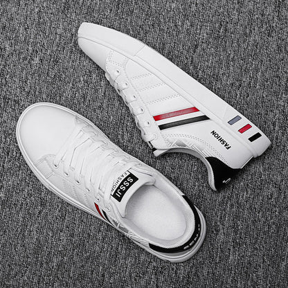 Noah - Weiße Herren-Sneaker mit Streifen