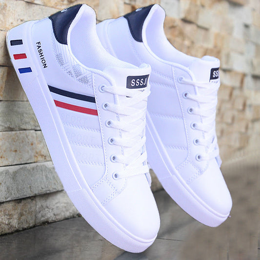 Noah - Weiße Herren-Sneaker mit Streifen