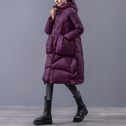 Ronnette - Lässiger Kapuzenmantel mit großen Taschen für Damen