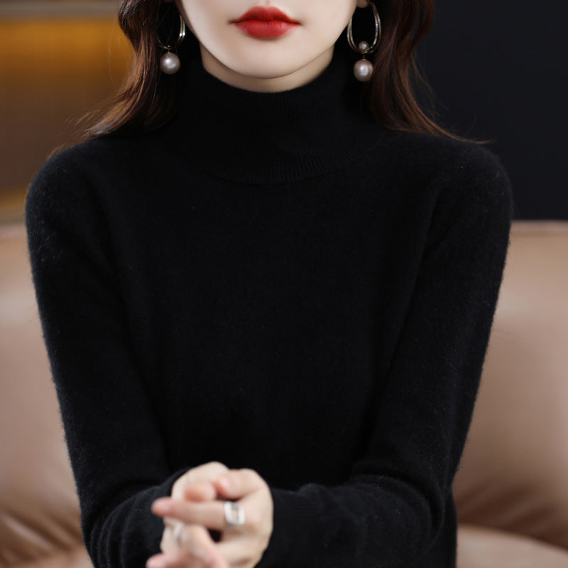 Veronica - Lässiger Rollkragenpullover mit Reverskragen für Damen