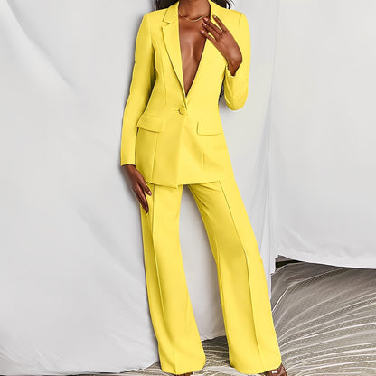 Darcey - Lässiges, formelles Blazer- und Hosen-Set für Damen
