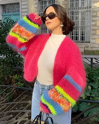 Marlee - Bunter Strickpullover mit Streifen für Damen