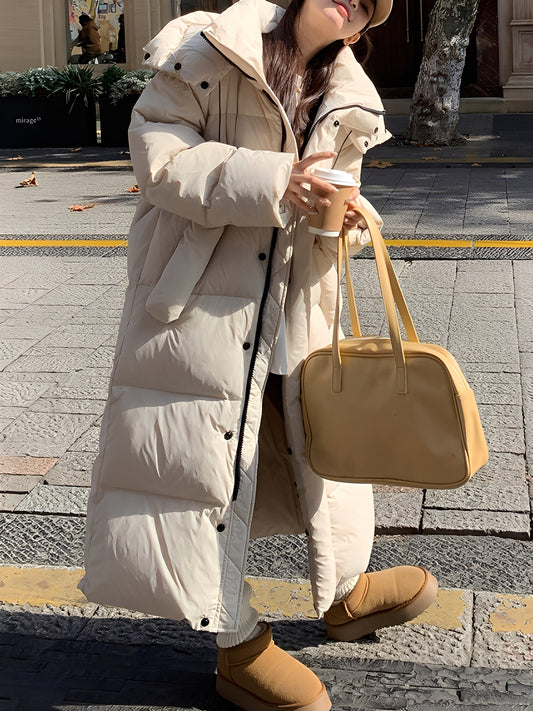 Hazel - Trendige lange Kapuzenjacke für Damen