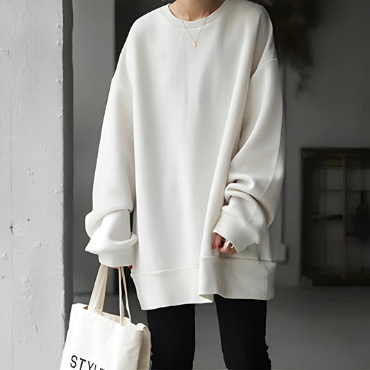 Andrina - Oversized-Pullover mit Rundhalsausschnitt für Damen