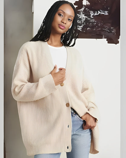 Sofia - Lässiger Oversize-Strickcardigan aus Kaschmir für Damen