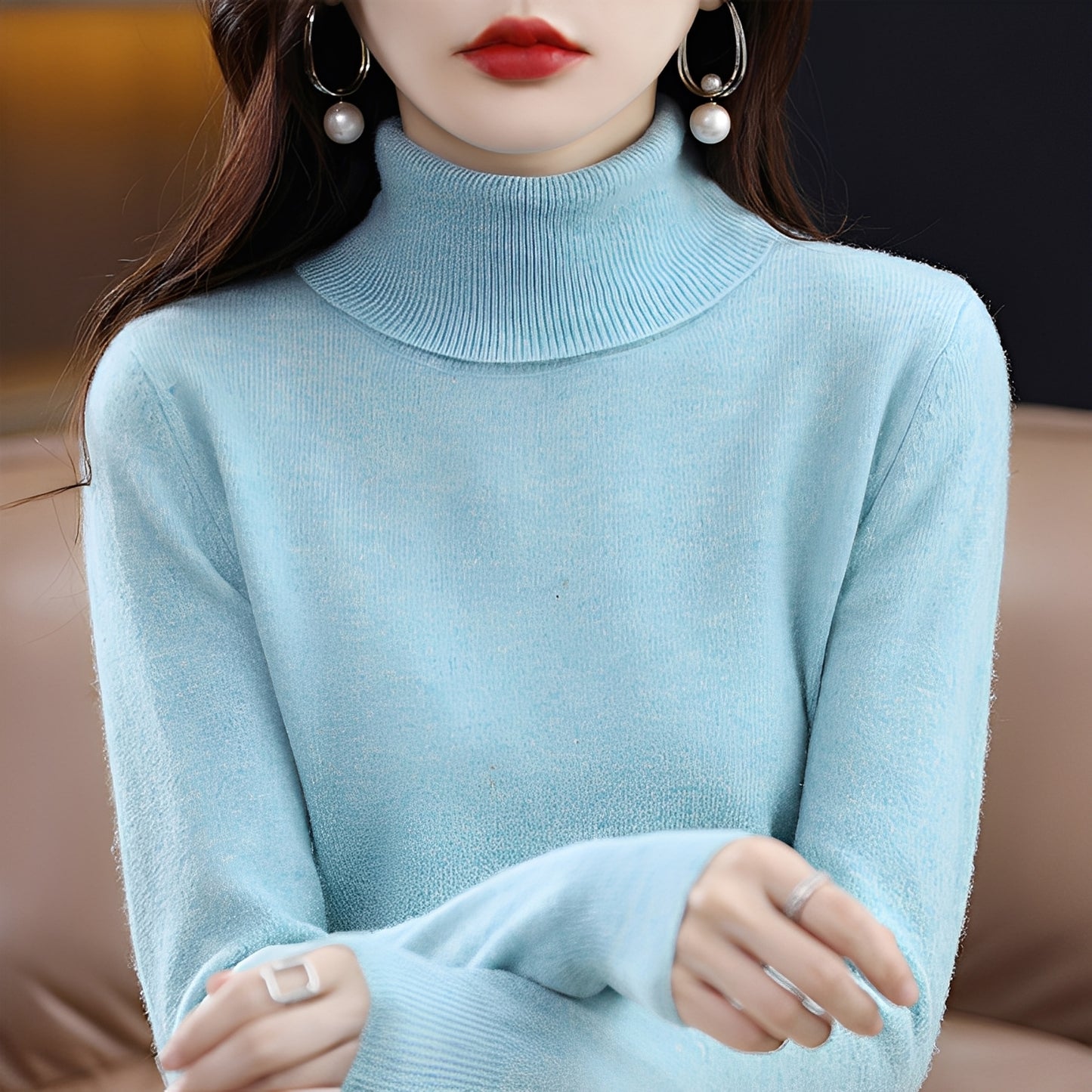 Jocelin - Schlanker Rollkragenpullover für Damen