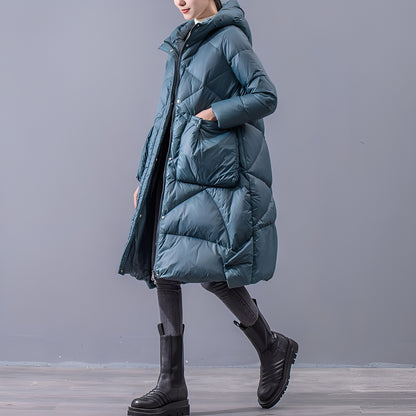 Ronnette - Lässiger Kapuzenmantel mit großen Taschen für Damen