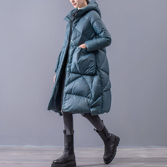 Ronnette - Lässiger Kapuzenmantel mit großen Taschen für Damen