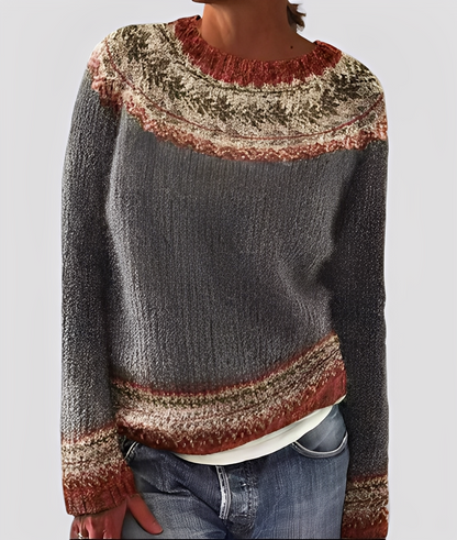 Christal - Stilvoller, locker geschnittener Wollpullover für Damen