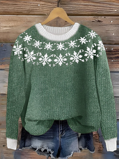 Tawnee - Warmer Wollpullover mit Print für Damen