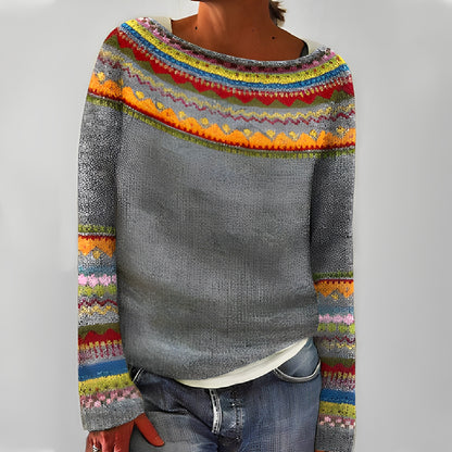 Christiana - Klassischer Pullover mit Aufdruck für Damen