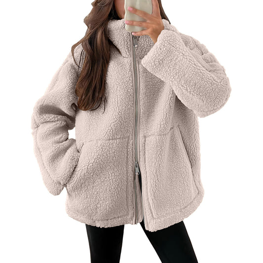 Evangelina - Gemütliche Teddyjacke aus Wolle für Damen
