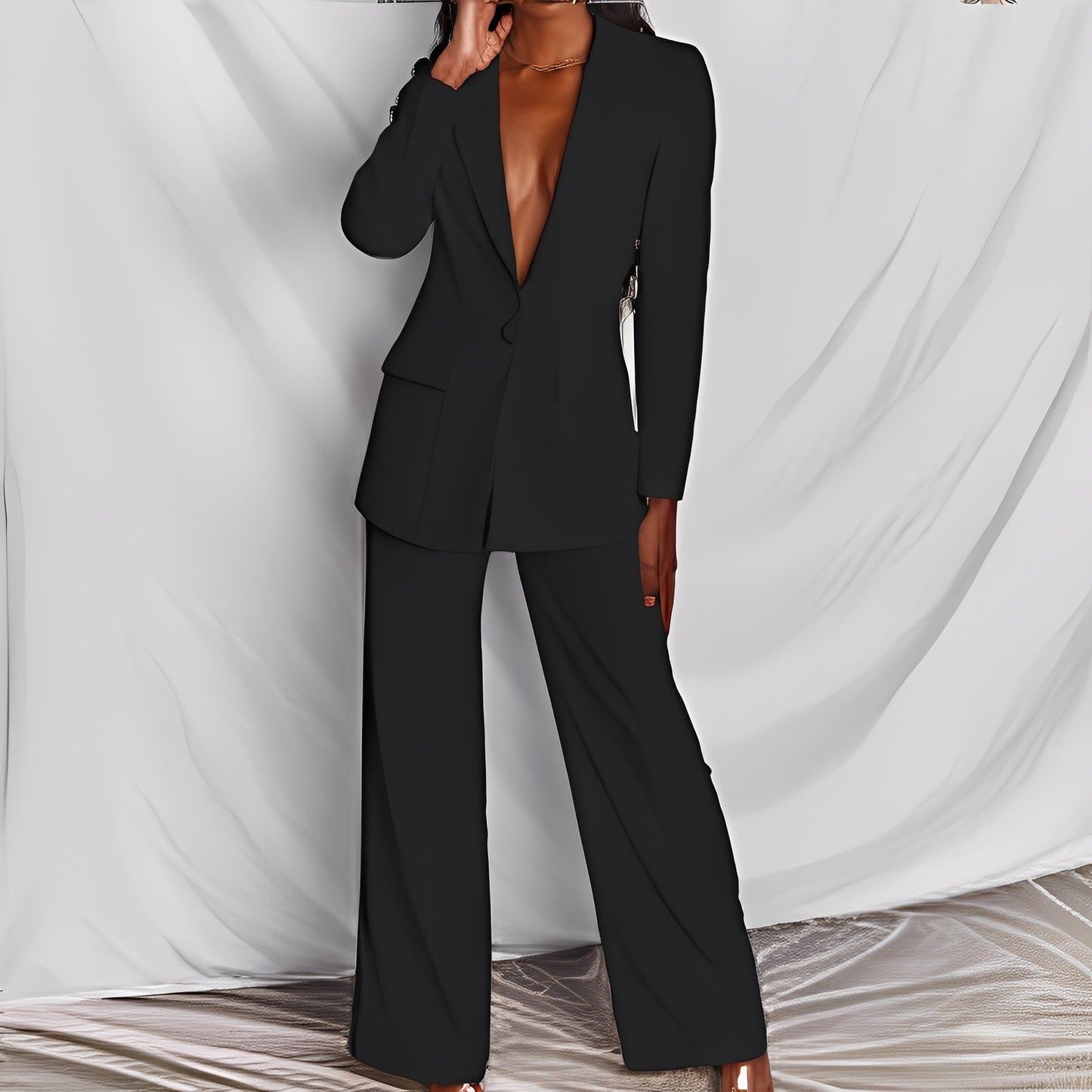 Darcey - Lässiges, formelles Blazer- und Hosen-Set für Damen