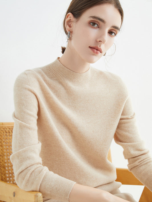 Rhoda - Einfacher Strickpullover aus Kaschmir für Damen