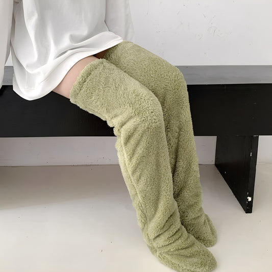 Camellia - Warme, überknielange Wintersocken für Damen