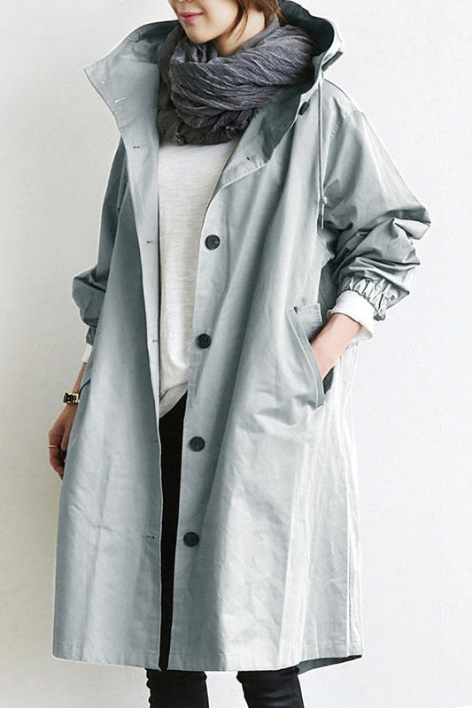 Rowana - Wasserdichter Damen-Trenchcoat mit Kapuze