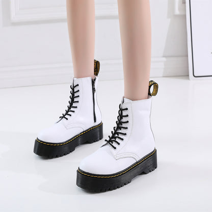 Miriam - Stylische Lederstiefel mit dicker Sohle für Frauen
