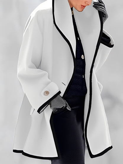 Mikayla - Warmer Wollmantel mit Kapuze für Damen