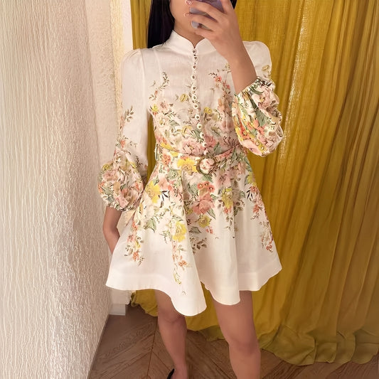 Debra - Stilvolles Minikleid mit Knopfleiste für Damen