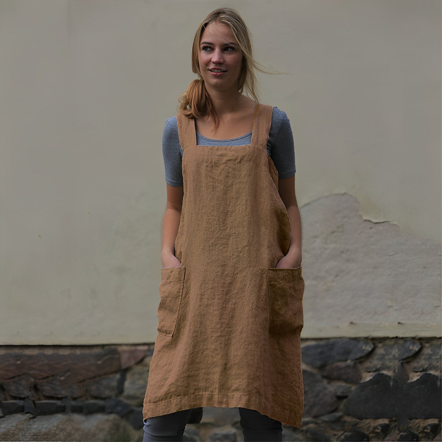 Mozelle - Lässiges Schürzenkleid mit Taschen für Damen