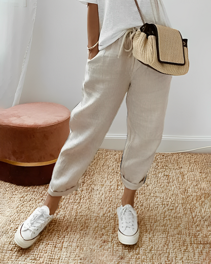 Sherie - Lässige, lockere Leinenhose für Damen