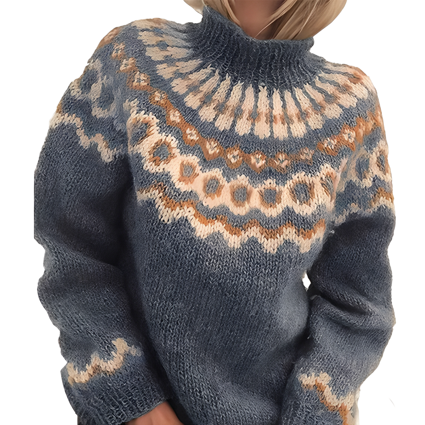 Charlee - Warmer, locker geschnittener Rollkragenpullover für Damen