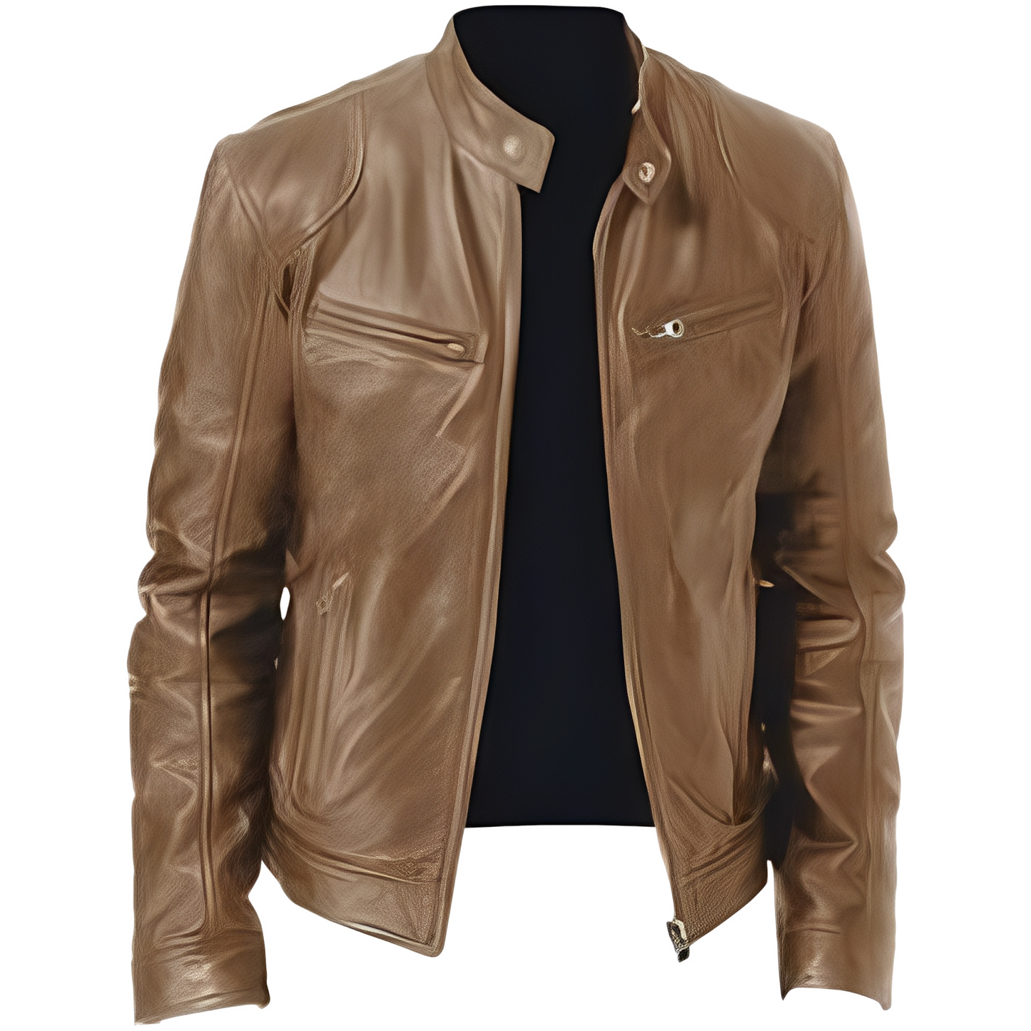 Crawford - Lässige, schmal geschnittene Lederjacke für Herren