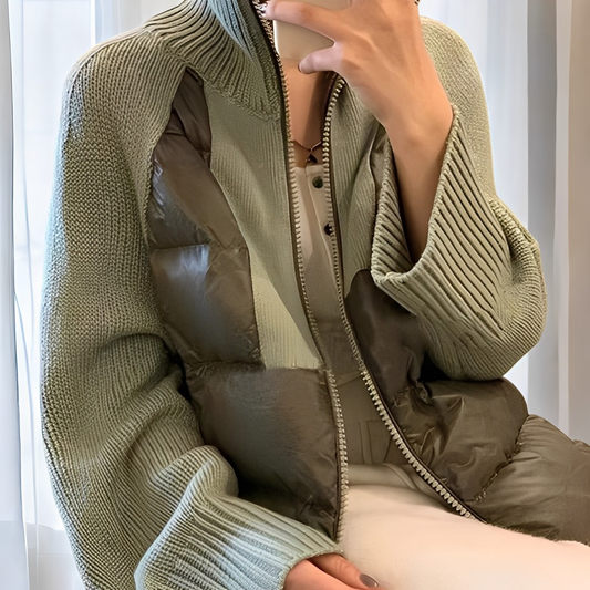 Harley - Lässige Strickparka-Jacke mit Reißverschluss für Damen
