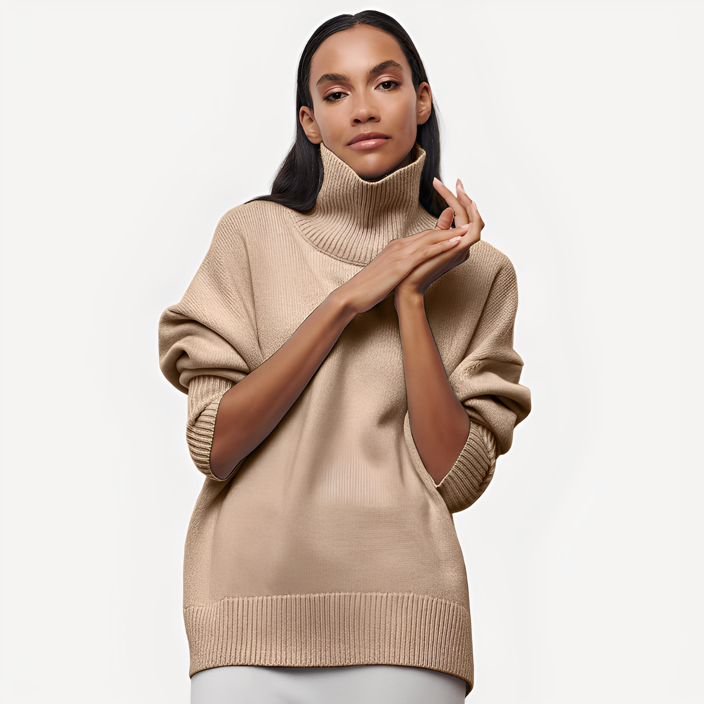 Margery - Lockerer Pullover mit hohem Kragen für Damen