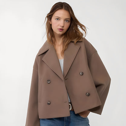 Abegail - Lässige, locker sitzende kurze Jacke für Damen