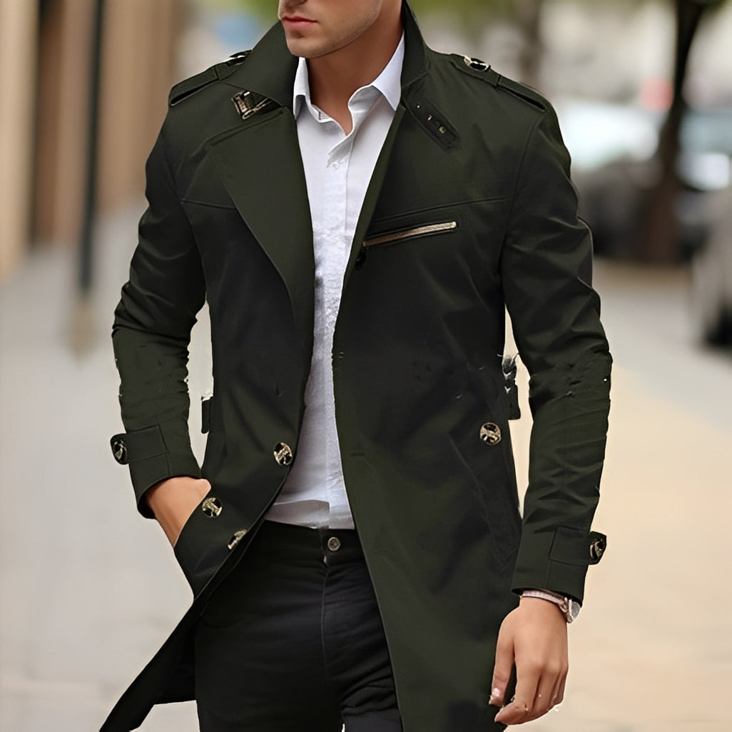 Derrick - Eleganter Trenchcoat mit Reverskragen für Herren
