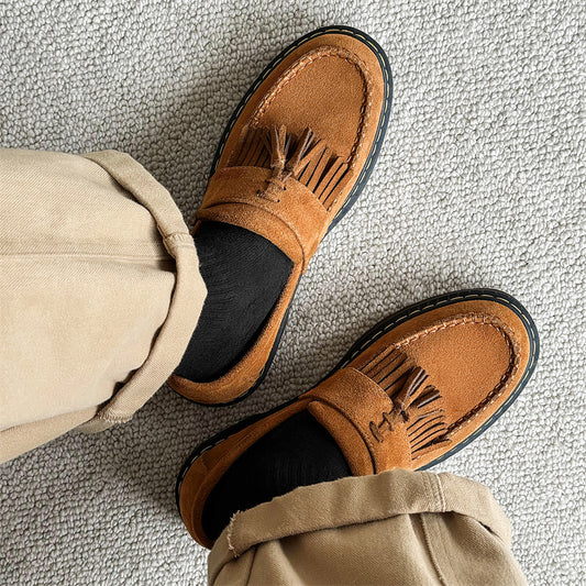 Milton - Moderne Wildleder-Slipper mit Quasten für Herren