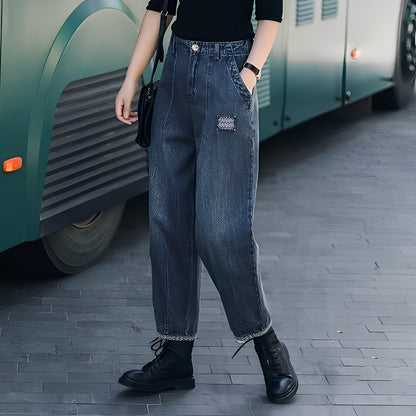 Shirlee - Stilvolle Denim-Hose mit hoher Taille für Damen