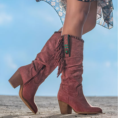 Ronnette - Lässige Leder-Cowboystiefel für Damen