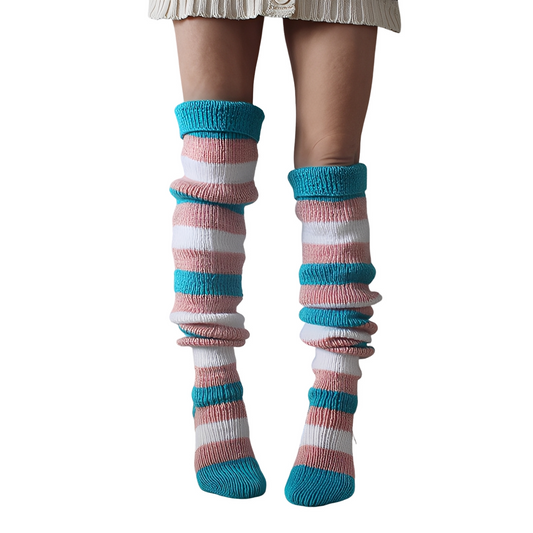 Rhianna - Stilvolle gestreifte lange Socken für Damen