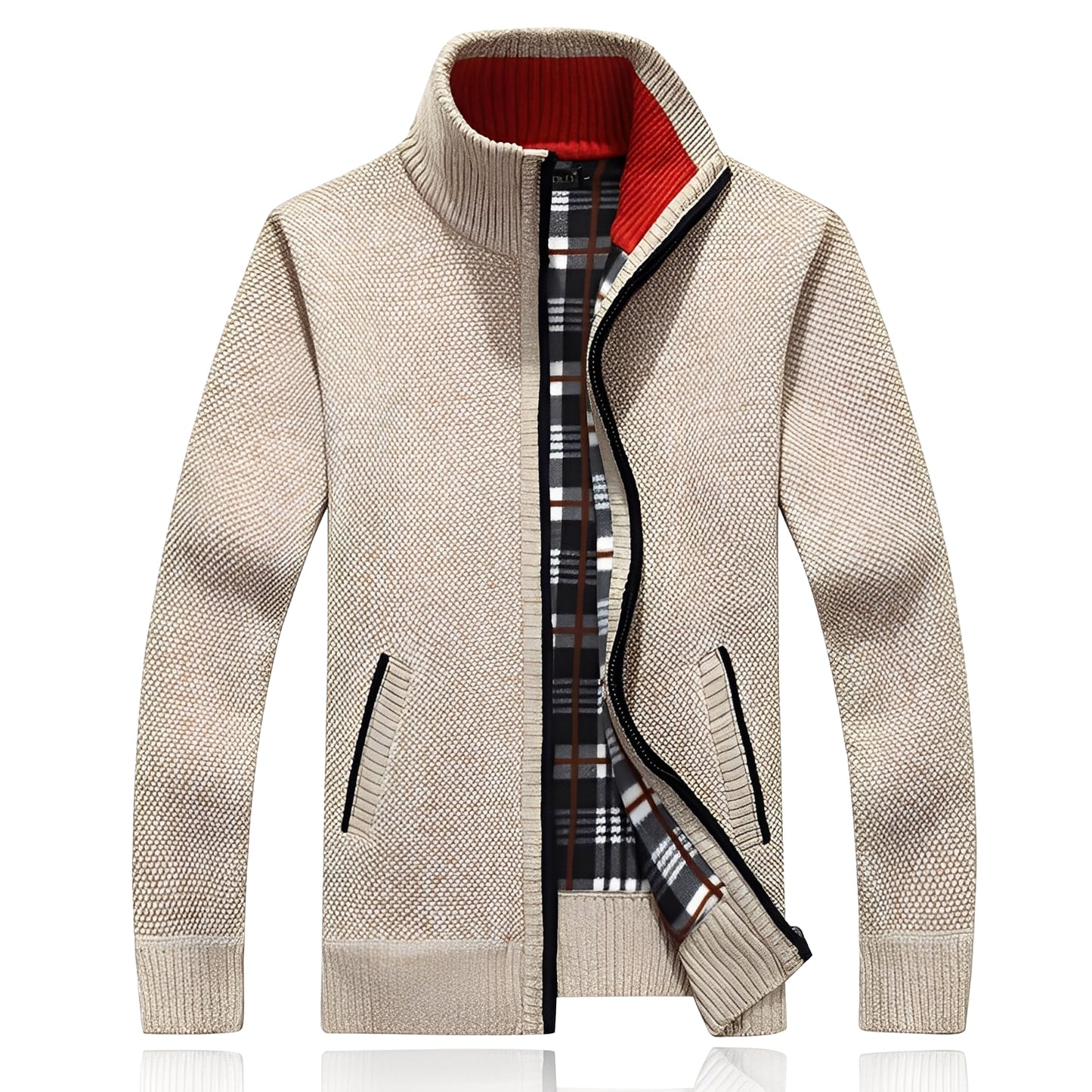 Shaw - Klassische Strickjacke mit Futter für Herren