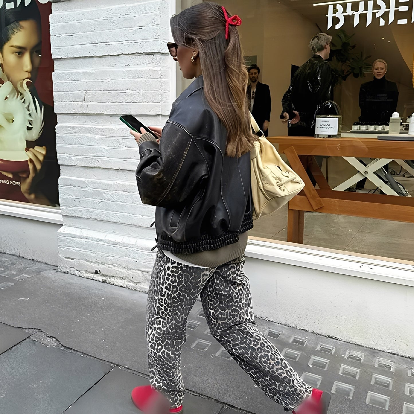 Rowanne - Klassische Hose mit weitem Bein und Print für Damen