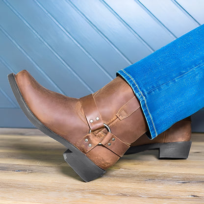Elsdon - Klassische kurze Lederstiefel für Herren