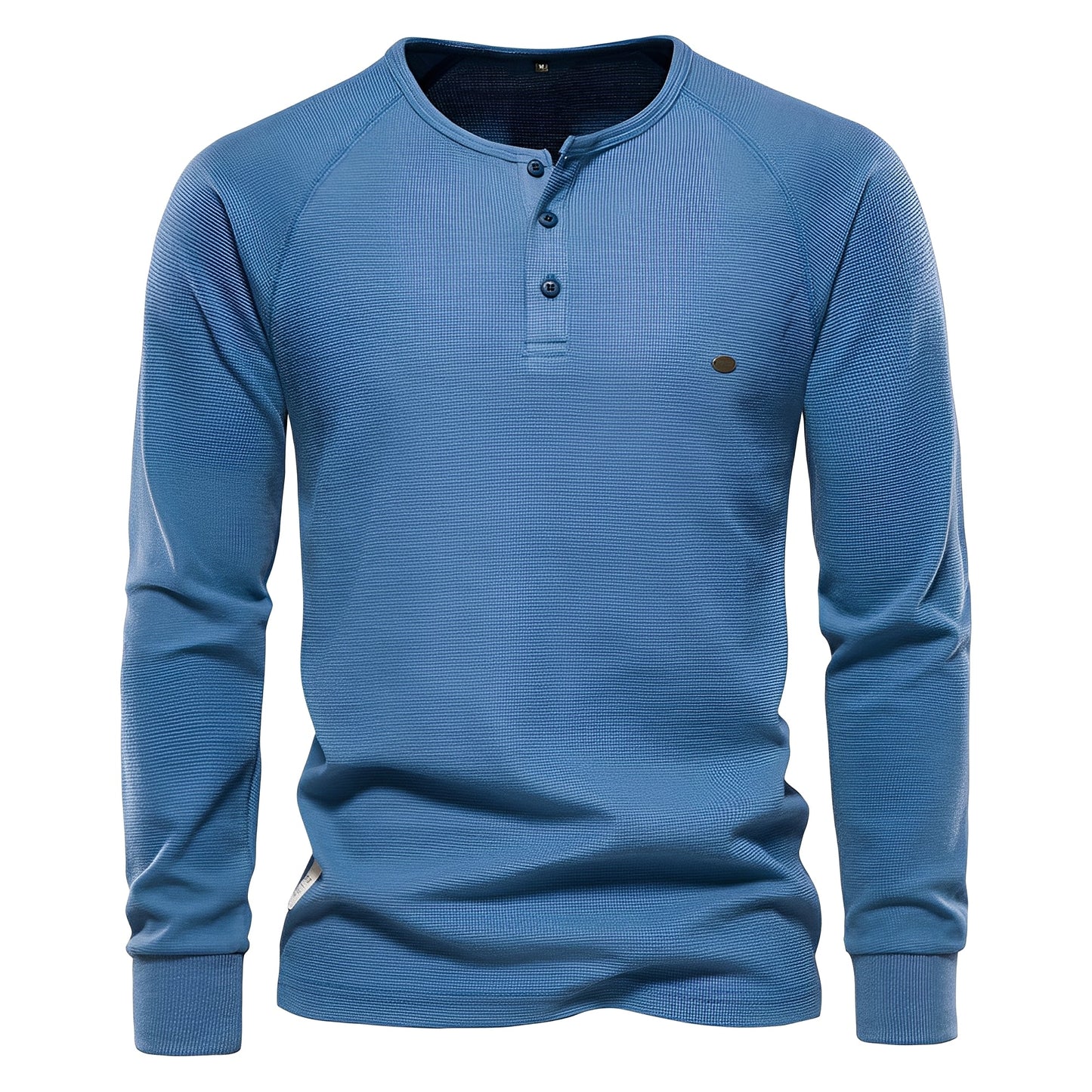 Joachim - Herren-Shirt mit langen Ärmeln aus Waffelstoff